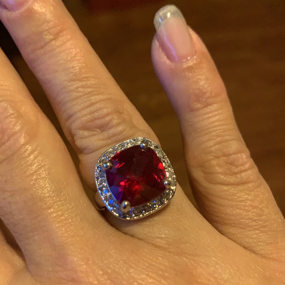 Beautiful Lab created Ruby Dinner ring